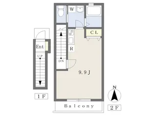 アーバンコート旭ヶ丘【201号室】の間取り