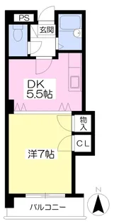 レジデンスAKASI【405号室】の間取り