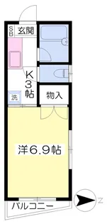 ヴィラ鈴村【101号室】の間取り