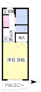 ヴィラ鈴村【102号室】の間取り