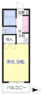 ヴィラ鈴村【203号室】の間取り