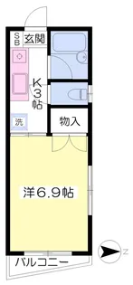 ヴィラ鈴村【301号室】の間取り