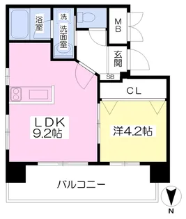 Le Ciel Bleu(ル・スィエル・ブルー)【603号室】の間取り