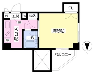 MARINE HOUSE【205号室】の間取り