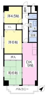 シェール道後【201号室】の間取り