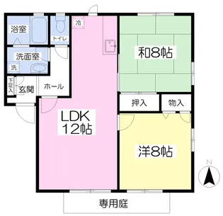 ディアス青野B棟【102号室】の間取り