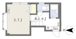 GRACE高砂【102号室】の間取り