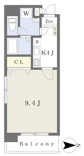 フォルテ平和通【601号室】の間取り
