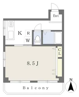 ミッキーロイヤル持田【302号室】の間取り