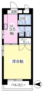 あかつきマンション【501号室】の間取り