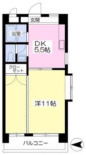 あかつきマンション【502号室】の間取り