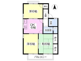 セジュール岩田B棟【103号室】の間取り