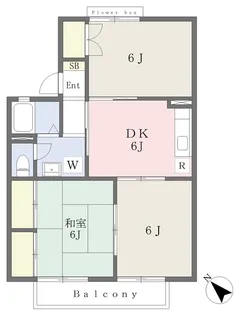ジュネス薬円台【203号室】の間取り