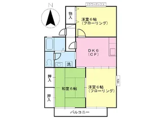 セジュールロマンC【101号室】の間取り