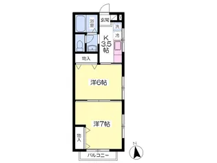 リバティーヒルズ泉【101号室】の間取り