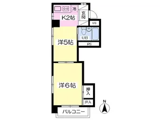 千舟第一マンション【205号室】の間取り