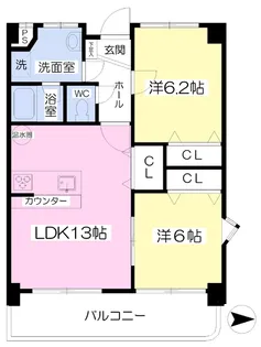 メゾンMB喜与町【302号室】の間取り