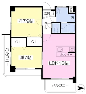メゾンMB喜与町【501号室】の間取り
