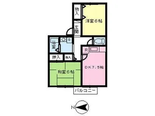 メゾン・ド・リベルテA【203号室】の間取り