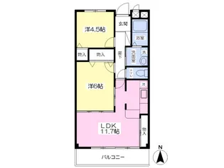 WanOneLifeA【201号室】の間取り