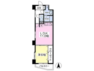 アリスト・ビバ・ルネッサンス【501号室】の間取り