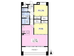 メゾンブリリアント【705号室】の間取り
