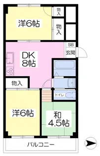 オックスフォードサーカス一番町【703号室】の間取り