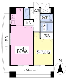 エクセルコートⅡ【1305号室】の間取り