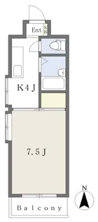 メゾン・ドゥ・ルアン【208号室】の間取り
