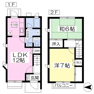 愛媛県松山市生石町【テラスハウス】の間取り