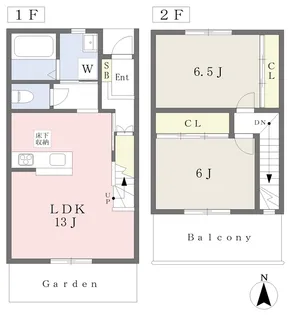 NaturalGarden南吉田【102号室】の間取り