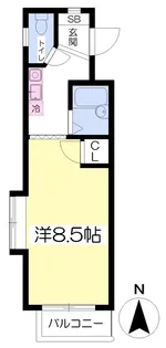 αNEXT南江戸【101号室】の間取り