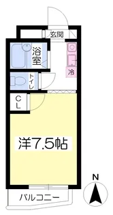 αNEXT南江戸【105号室】の間取り