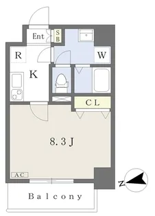 ONELIGHT博労町【303号室】の間取り