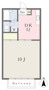 リディア門屋【201号室】の間取り