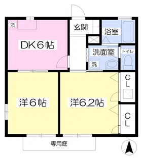 ガーデンハウス【103号室】の間取り