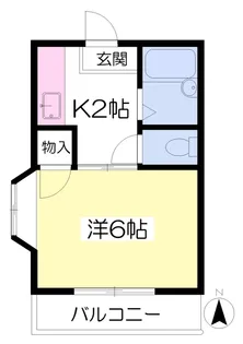 ハイツコーセイ【201号室】の間取り