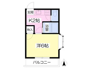 ハイツコーセイ【203号室】の間取り