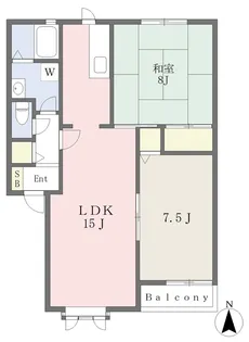 ディアス東山【202号室】の間取り
