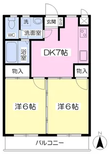サンハイム枝松【203号室】の間取り