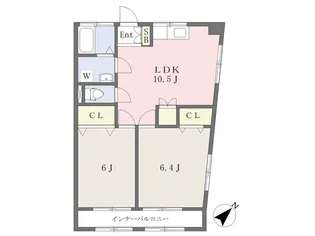 フェルト730Ⅱ【401号室】の間取り