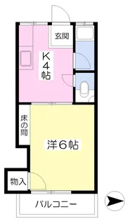 コーポ松末A棟【103号室】の間取り