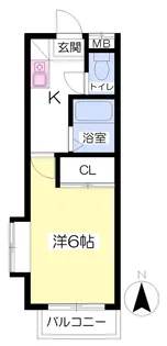 とまとⅡ【207号室】の間取り