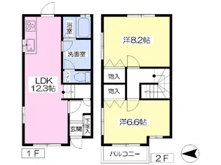 プラティークアレイ【101号室】の間取り