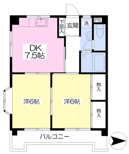 キャッスル畑寺【203号室】の間取り