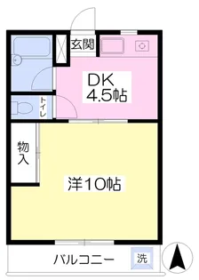 Green New Mt【302号室】の間取り