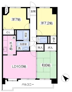 3LDKの間取り画像