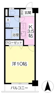 フォルテ小坂【1305号室】の間取り