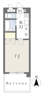 αNEXT枝松【203号室】の間取り