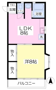 コーポ佐々木【203号室】の間取り